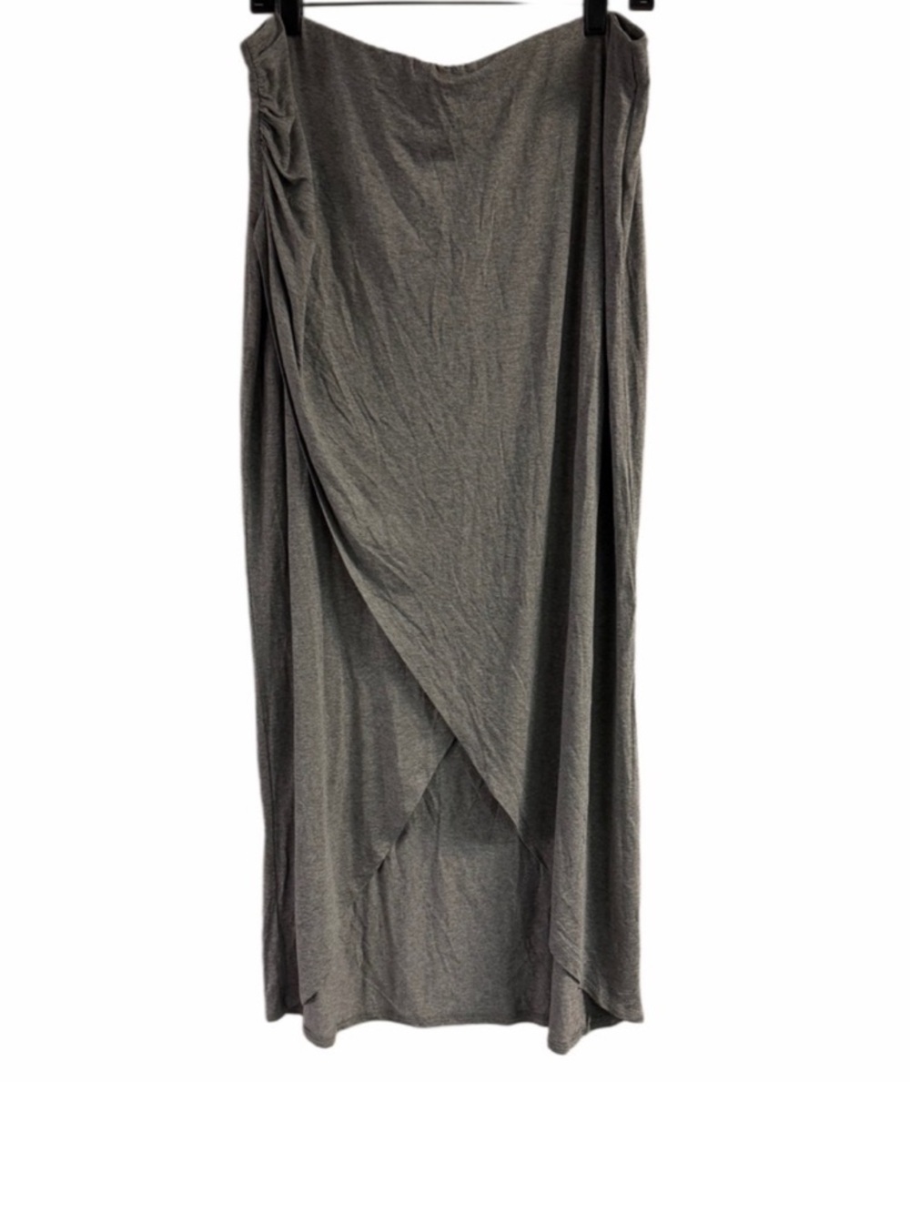 NWT New York & Company Heather Gray Faux Wrap Maxi Skirt